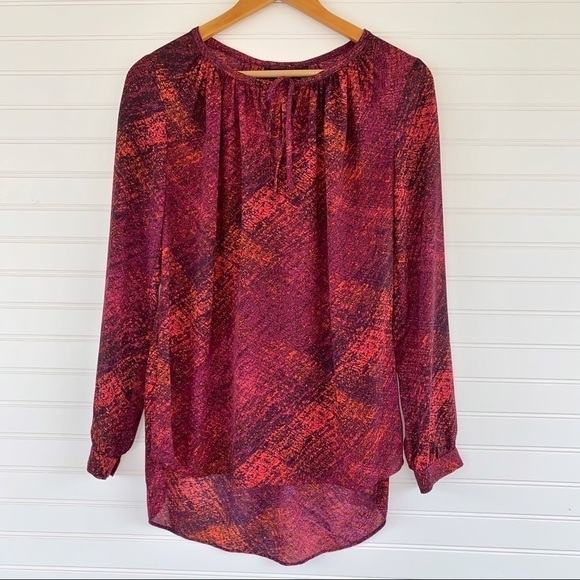 A.n.a Long sleeve sheer tunic blouse Size XS - Picture 4 of 11